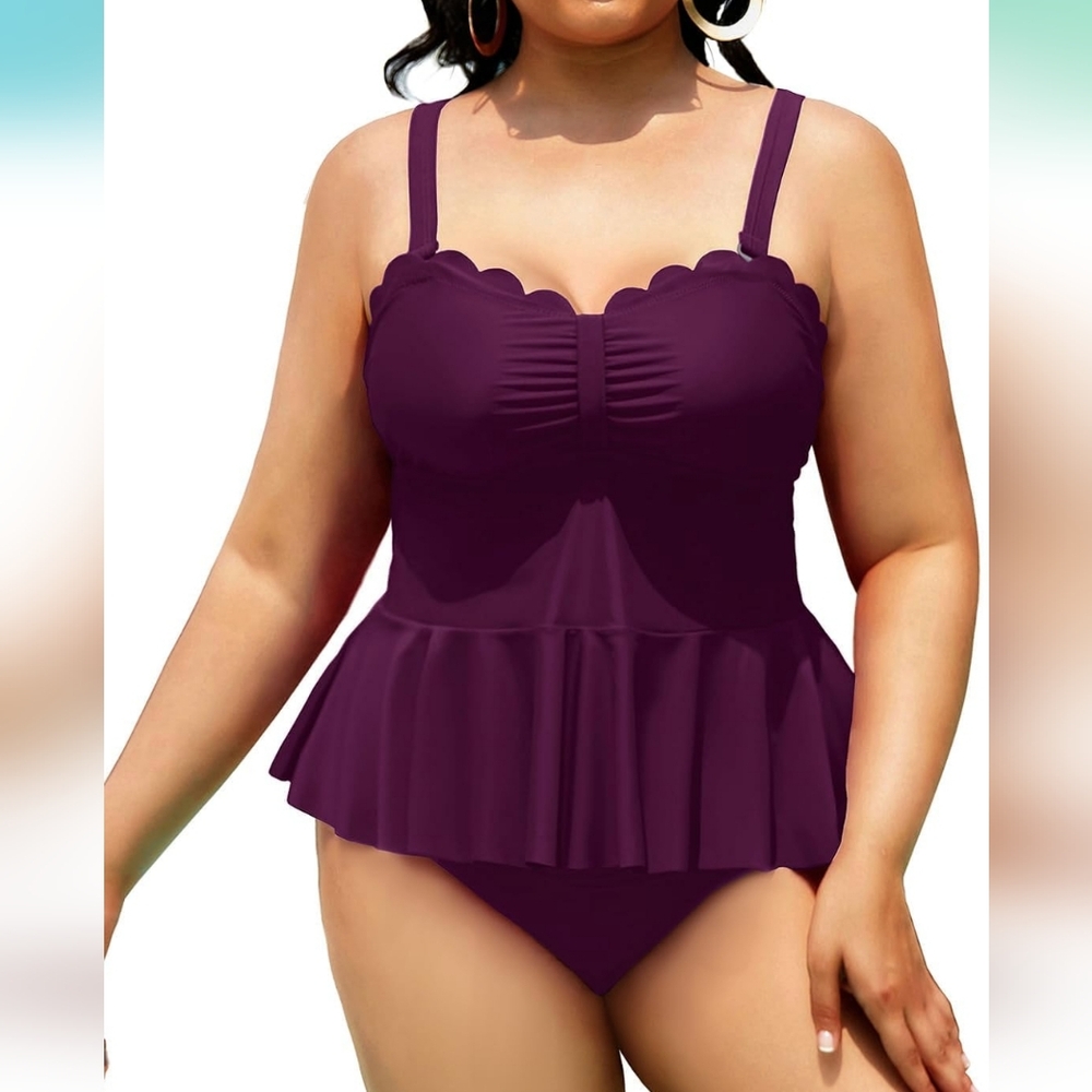 YOUNIQUE High Waisted Tummy Control Tankini